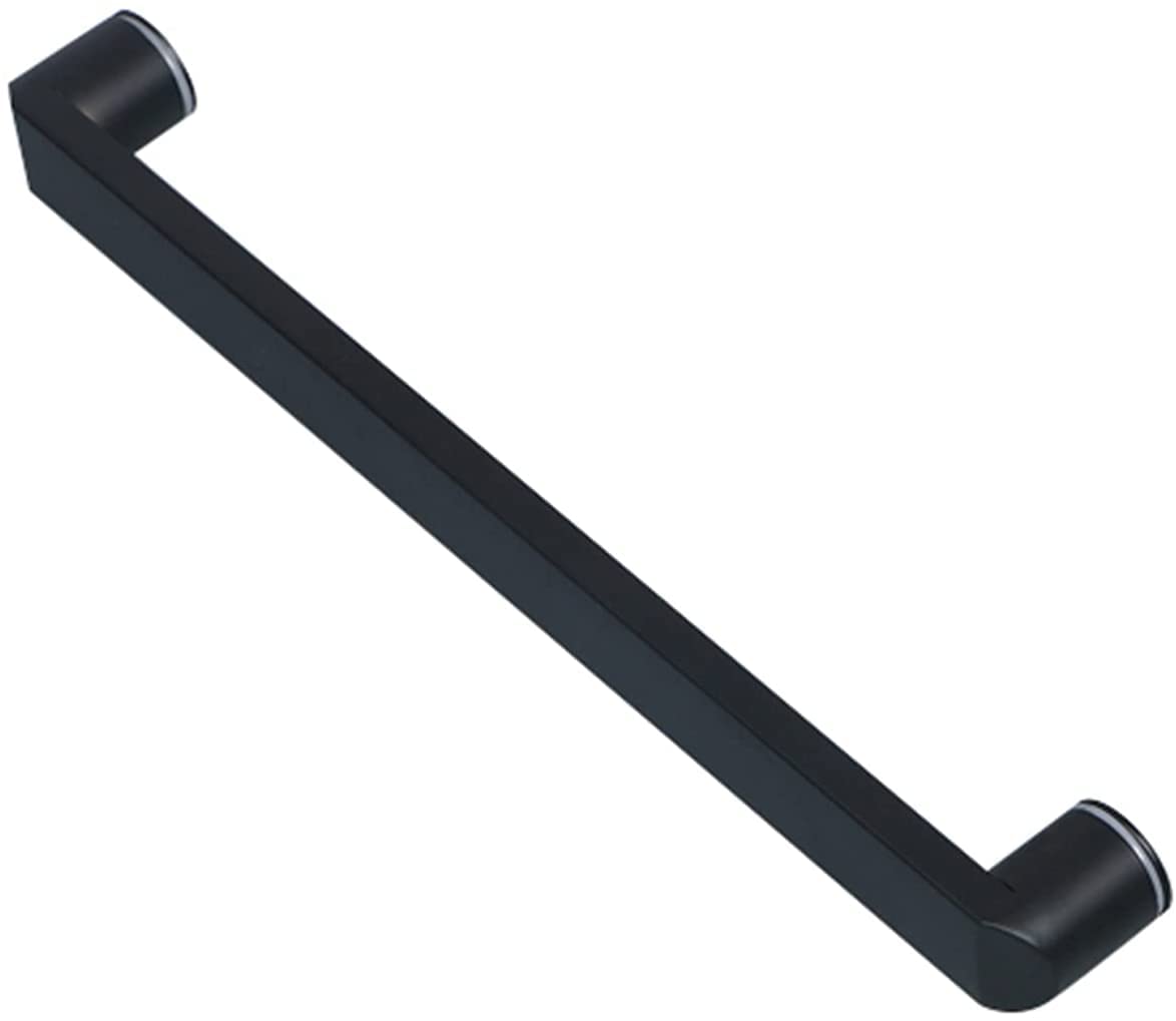GLJTUO Shower Door Handle Stainless Steel Bathroom Door Handle Push and Pull Door Handle Replacement Hardware Accessories -Black