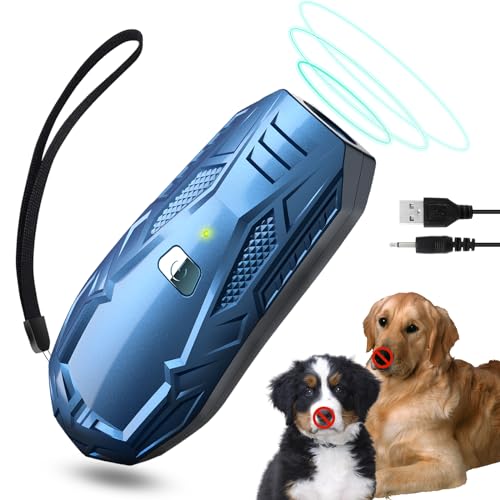 Bubbacare Dispositivo Antiladridos para Perros, Ultrasónicos Ahuyentador de Perros de Mano, Recargable Anti Ladridos Alcance Efectivo de 5m, Repelente para Perros pequeños y Grandes al Aire Libre