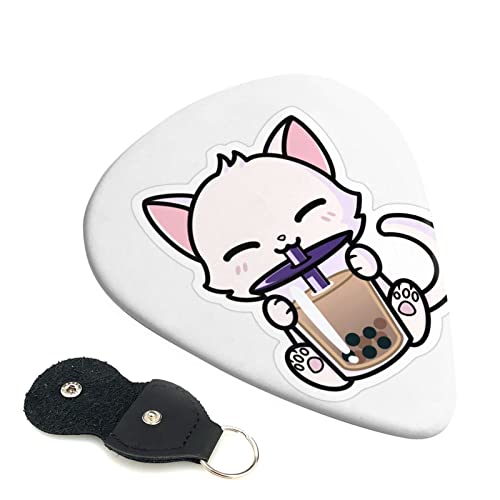 ASDTEHCY Lot de 6 médiators en celluloïd, motif chat mignon et thé au lait perlé, calibres fins, moyens et lourds pour… - Les Beatles, Paul McCartney, John Lennon, RIngo Starr, George Harrison ASDTEHCY Lot de 6 médiators en celluloïd, motif chat mignon et thé au lait perlé, calibres fins, moyens et lourds pour…