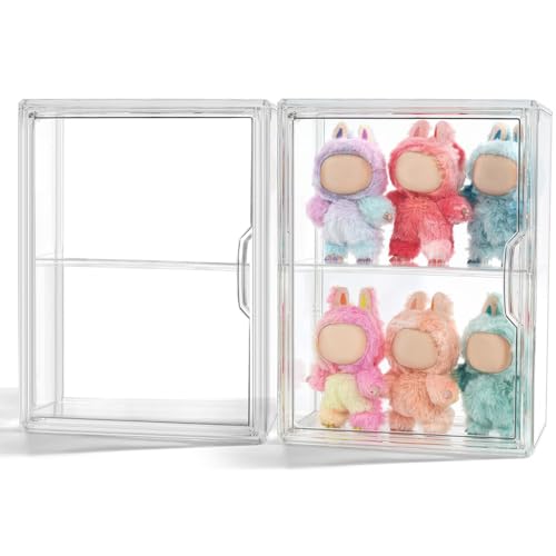 Image of HASTHIP PET Display Box with Door for 4-Inch Collectibles, 27x14x36cm