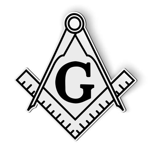 Imán decorativo AK Wall Art Masonic Compass 5x5 miniatura 1