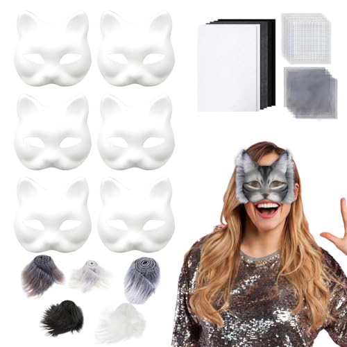 Kit masque de chat pour déguisement enfants : cadeau Noël idéal