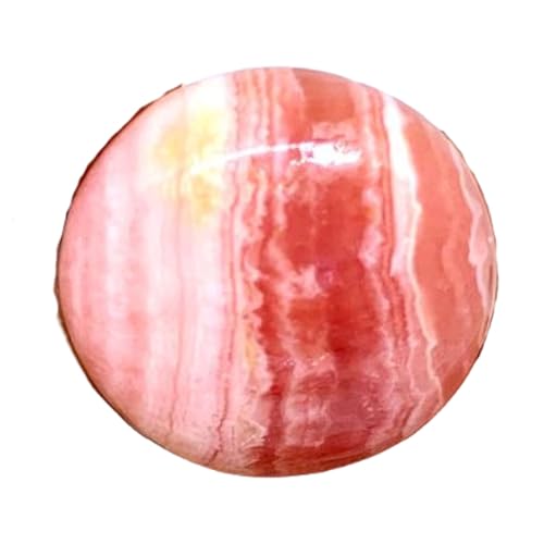 Gemme rhodochrosite naturelle de 22 mm, cabochon rond d'exception pour joaillerie