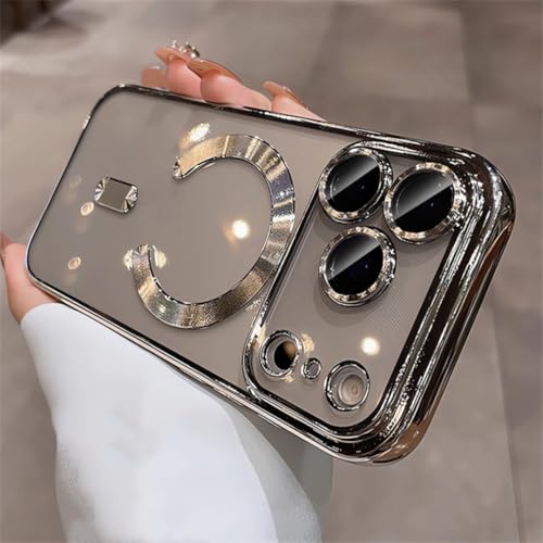Coque transparente iPhone 13 titane pour charge sans fil en voiture