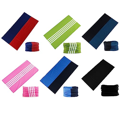 DEMIL 6PCS/8PCS/12PCS Seamless Headband Bandanas Headwear for Men&Women Scarf3