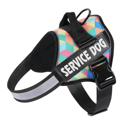 Belababy Service Dog Harness Small Medium Large, Adjustable Emotional Support Dog in Training Harness with Sturdy Handle