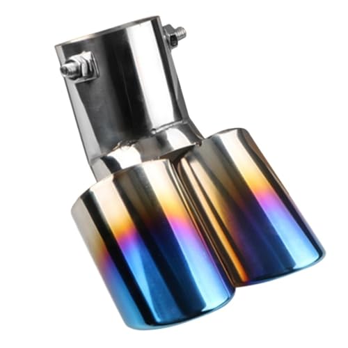 Enjoliveur d'échappement en acier inoxydable double sortie ovale pour un look sport