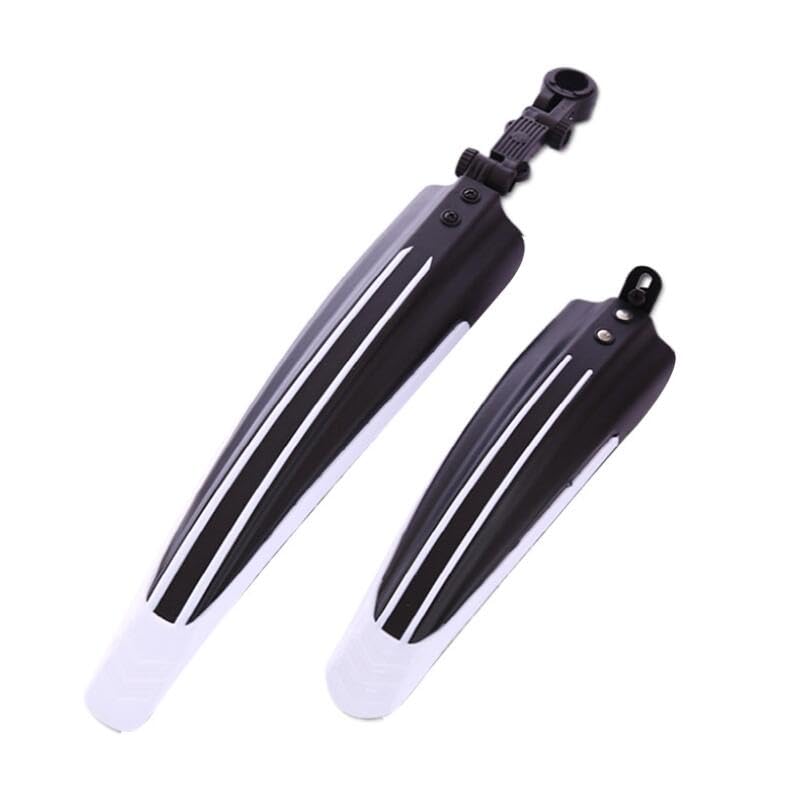 Inovey Universal Bike Mudguard Set Front & Rear Mudguard Cycling Tires Fenders Full Cover for 20/22/24/26 inch mountain bikes (white)