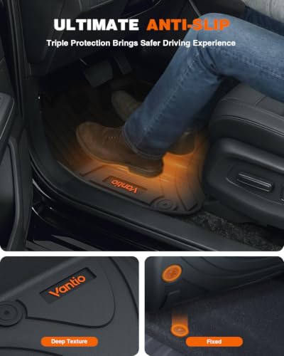 Image of Floor Mats for Jeep Wrangler JL 2018-2026 Unlimited 4 Door Gas /MHEV Models, Custom Fit TPE All Weather Floor Liners, Waterproof Heavy Duty Car Floor Mats(Not Fit for JK or PHEV)