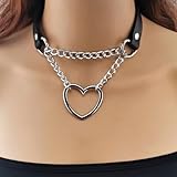 2PCS Vintage Gothic Punk Black Studded Leather Choker Necklace - Adjustable PU Leather for Women and Men
