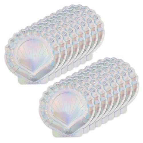 DIYCUT 16 Stück Muschel Pappteller, Partygeschirr Kindergeburtstag,...