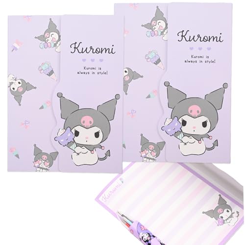 Bloc-notes pliable Sanrio A6 compact | Petit calepin de note mignon de poche