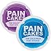 PAINCAKES Mini The Cold Pack That Sticks & Stays in Place- Reusable Cold Therapy Ice Pack Conforms to Body, 1 Set Mini (1 Purple, 1 Blue- 2.88")