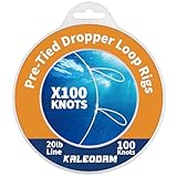 20lb 100knots Pre-Tied Dropper Loop Fishing Rig, 18' Spacing, 5.5' Loop Size, Ideal for Saltwater & Freshwater Fishing