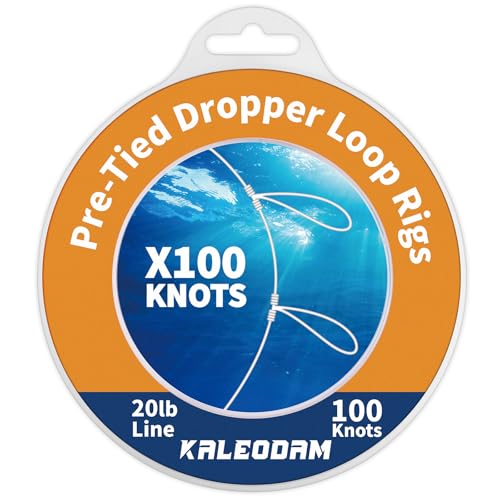 20lb 100knots Pre-Tied Dropper Loop Fishing Rig 18 Spacing 5.5 Loop Size Ideal for Saltwater & Freshwater Fishing
