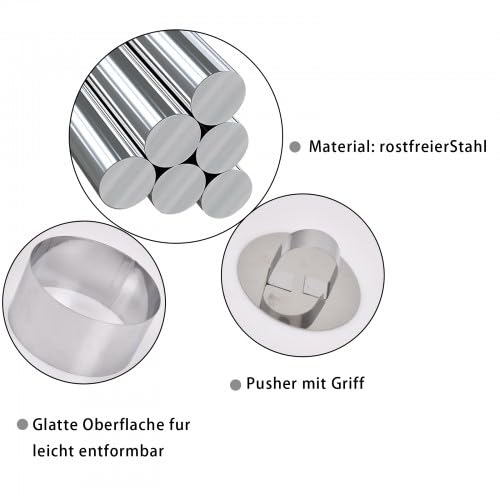 Set 3 Anelli Per Torte In Acciaio Inox - Ø10/15/20 Cm X 4,5h - Per Mousse E Pasticceria - Foto 6