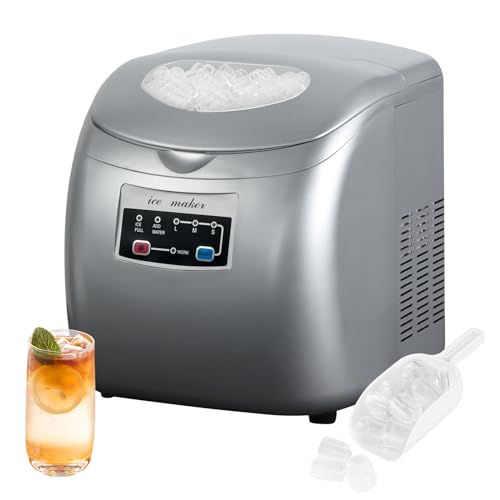 WOLTU Eiswürfelmaschine 12kg/24h, 2,8 Liter Ice Maker Machine, 3 Eiswürfel Größen...