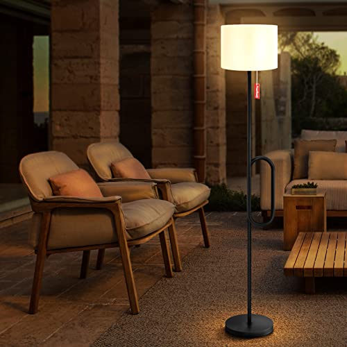 NiceBuy Lampadaire Solaire Exterieur Jardin Decorative,Dimmable Multicolor RVB Lampadaire ExtéRieur Sans Fil Rechargeable Usb,Lampadaire LED Exterieur Sur Batterie Pour Terrasse