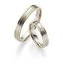 4.0mm Trauringe im Paarpreis 333 Gold Trauringe in Gelb- und Weissgold im Paarpreeis