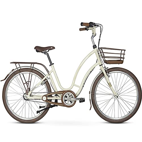 Bicicleta Aro 26 Retrô Antonella 3v Nexus Shimano, Nathor, Pérola