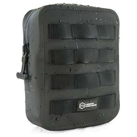 Mission Darkness Dry Shield MOLLE Faraday Pouch (2nd Gen) // Waterproof & Submergible Dry Bag + RF Shielding Liner. Signal Blocking, Anti-tracking, EMP Shield, Data Privacy, Electronic Device Security Cover
