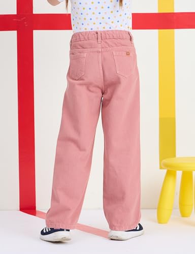Image of Amazon Brand - Symbol Girls Cotton Wide Leg Fit Jeans | Casual Denim | Age 6-14 Years