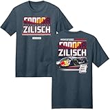 Checkered Flag Sports Connor Zilisch 2025 RBull Trackhouse #87 NASCAR Cup Debut at COTA 2-Spot T-Shirt (US, Alpha, Large, Regular, Regular, Blue)