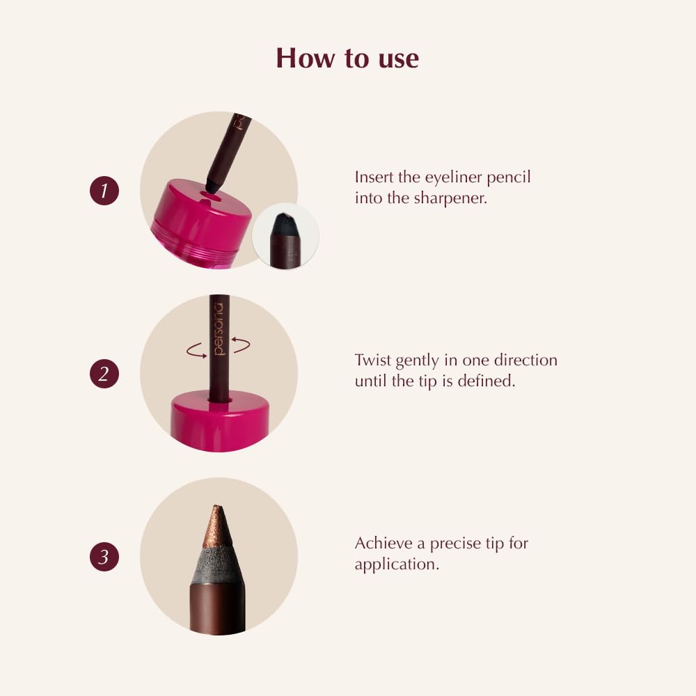PERSONA 24HR Chocolate Waterproof Eyeliner Pencil, Creamy & Sharpenable