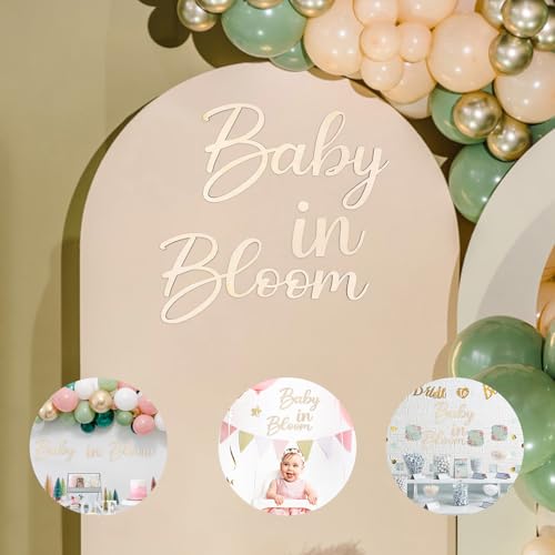 Baby In Bloom bannière en bois et toile de fond pour shooting