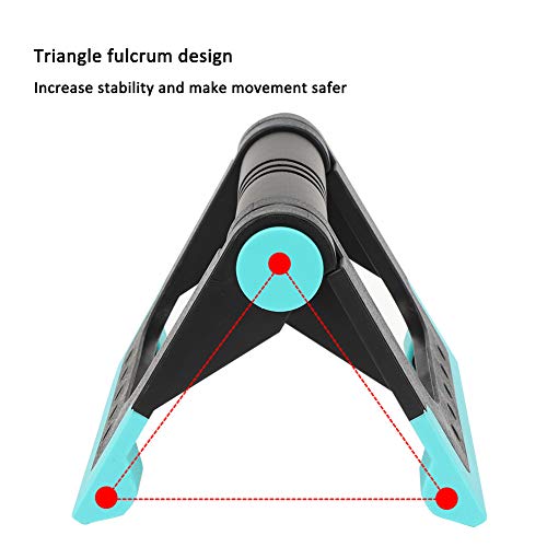 JULYKAI Foldable Pushup Stand, 2Pcs Stainless Steel Multifunction Push Up Handles with Non-Slip Foam Handle and TPR Pad, for Gym Fitness - Image 6