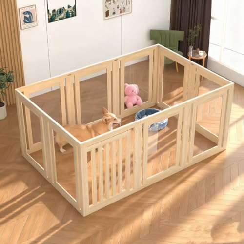 10 Panels Dog Playpen with Door, 23.6" H Pet Playpen