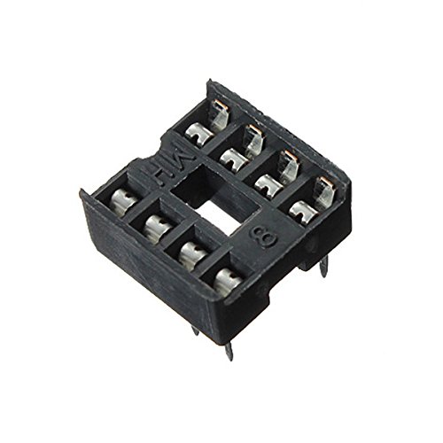 Adattatore Presa IC DIP 8 Pin Adattatori Presa IC DIP - 50 Pezzi, Passo 2.54 Mm, 8 Pin, Per Circuiti E Prototipazione Adattatore Passo 2.54mm Foro Tondo