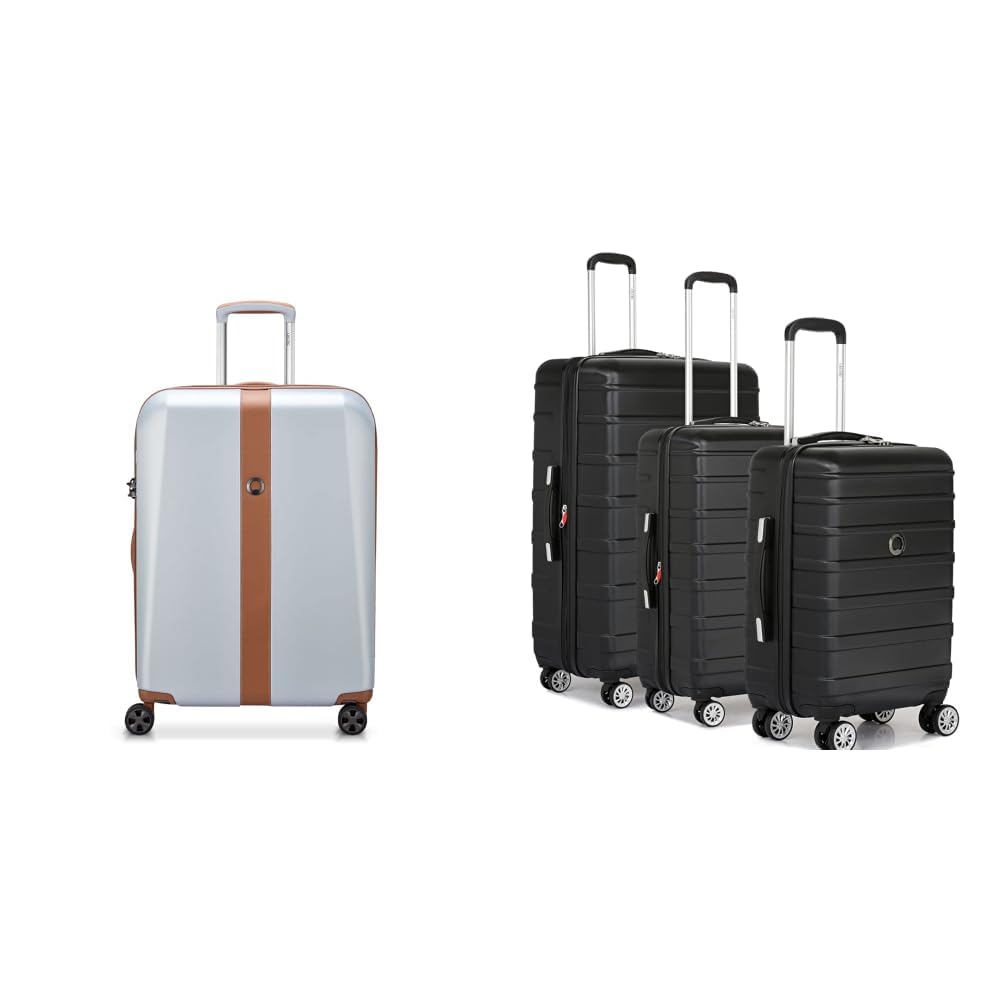 delsey paris Promenade Hard 2.0 66 CM Medium Check-in Polycarbonate and Expandable 8 Spinners Wheels + Margot Trolley Bags Set of 3 Cabin, Medium & Large Luggage Premium Hardside-picture-48