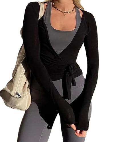 Haut de ballet Y2K extensible évitant les frottements en yoga et pilates
