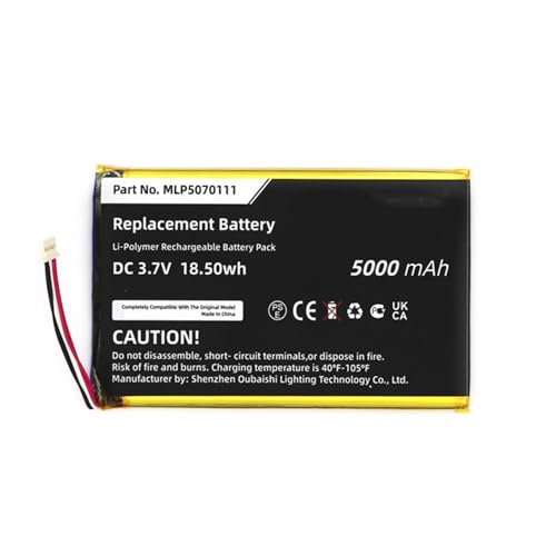 SCESMIA Diagnose-Scanner-Akku, 5000 mAh, kompatibel mit Autel MaxiSys Mini, MS905, MK808BT, MK808TS, DS808, passend für Teilenummern MLP5070111 / MLP5070111