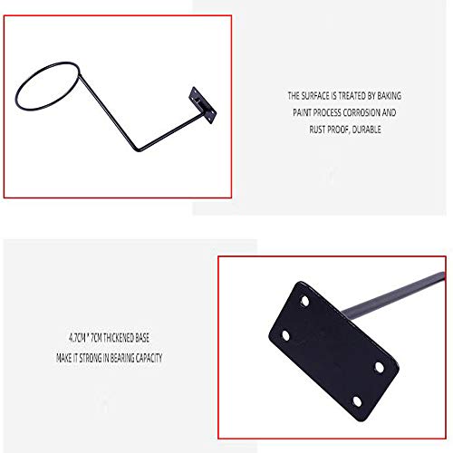 PEI Motorcycle Accessories Helmet Holder Jacket Hanger Wall Mounted Multifunctional Rack (2 Pack black) - Thumbnail 5