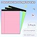 3 pcs Legal Pads 8.5 x 11 Note Pads, Colored Legal Notepads 8.5 x 11, Notebook Wide Ruled Paper, Micro Perforated Writing Pad, Pad of Paper for Office Home School, 30 Sheets/Pack