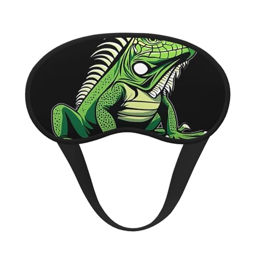 Iguana Masque de sommeil occultant doux et réglable pour bloquer complètement la lumière, sommeil profond, voyage et relaxation