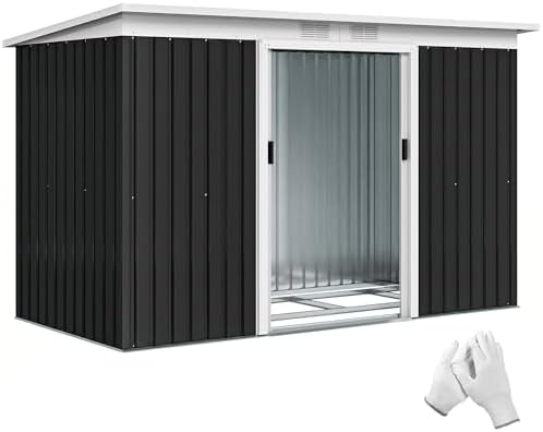 Outsunny Abri de Jardin en Acier galvanisé XXL 3,6 m² avec kit de...