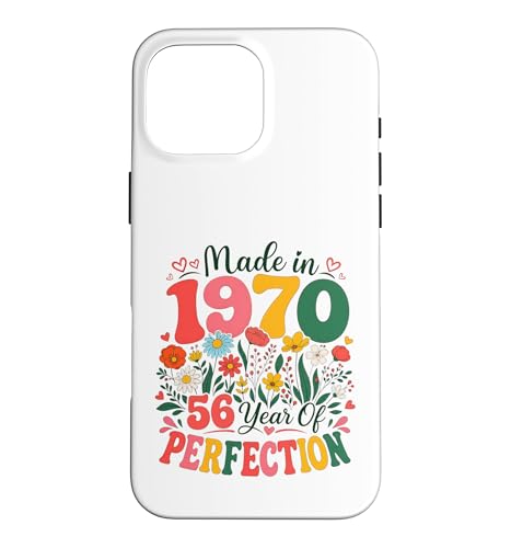 56 Year Old Made in 1970 Retro Floral 56th Birthday Women �X�}�z�P�[�X iPhone 16 Pro Max �p