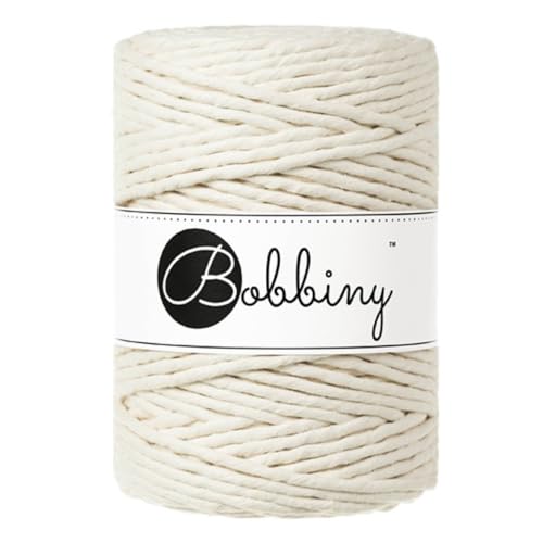 Bobbiny Corde Macramé Peignée XXL 5mm (Natural) 100m