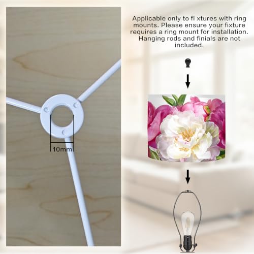Image of Nuxovilar Lamp Shades Set of 2, 8.7 inch Top x 8.7 inch Bottom x 7.9 inch High (Spider)