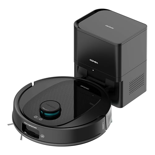 Cecotec Robot Aspirapolvere e Lavapavimenti con Base Autovuotante e IA Conga Y80 X-Treme. Navigazione Laser e Intelligenza Artificiale, 13000Pa, Base 2.5L, Autonomia fino a 220m², App 3.0