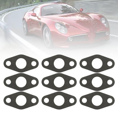 Image of Tyenaza 10Pcs Turbo Gasket, Turbo Oil Drain Return Gasket Excellent Sealing Paper High Toughness Oil Drain Gaskets for T3 T4 Turbocharger
