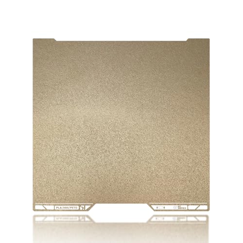 La Mejor Recopilación de Placas con textura . 43 Henasier - Placa de construcción PEI con textura dorada de 355 x 346 mm para Bambu Lab H2D/H2S, plataforma de cama de impresión térmica de acero flexible de resorte de doble...