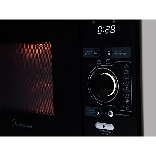 Microondas de Embutir, 25L, Preto/Inox, 220v, Midea