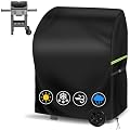 KHAMAL Grill Cover for Outdoor Grill 30 Inch - Waterproof 420D Oxford BBQ Covers for Outside with Windproof Buckles & Bottom Drawcord Black