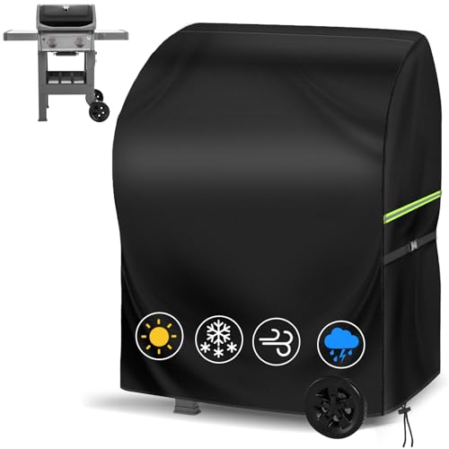 KHAMAL Small BBQ Cover - Barbecue Cover Waterproof 420D Heavy Duty Oxford Fabric BBQ Cover for Weber Char-Broil - 77x70x110cm