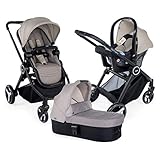 Chicco Trio Best Friends 00079146140000 Cochecito, 0 Meses +, Beige (Light)