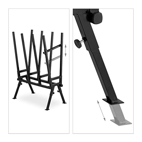 Chevalet de sciage Relaxdays en acier noir supportant 200 kg - 7